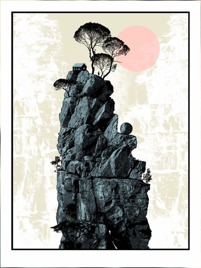 Dwellings 05  - custom framed artwork