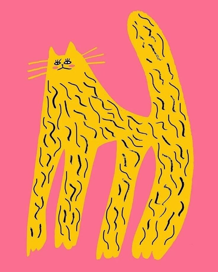 My Cute Cat  - custom framed artwork