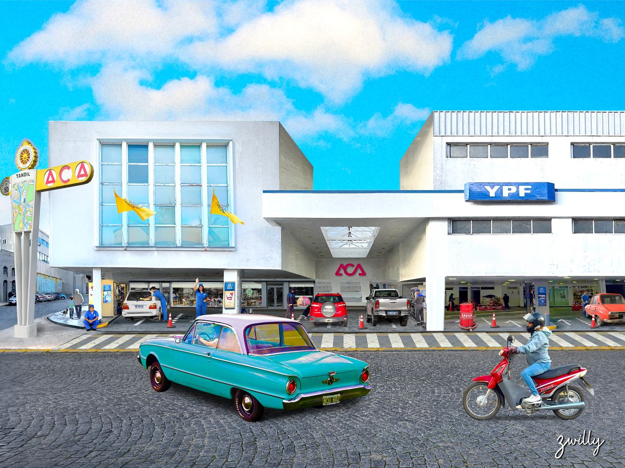  Gasolinera Perfecta - custom framed artwork