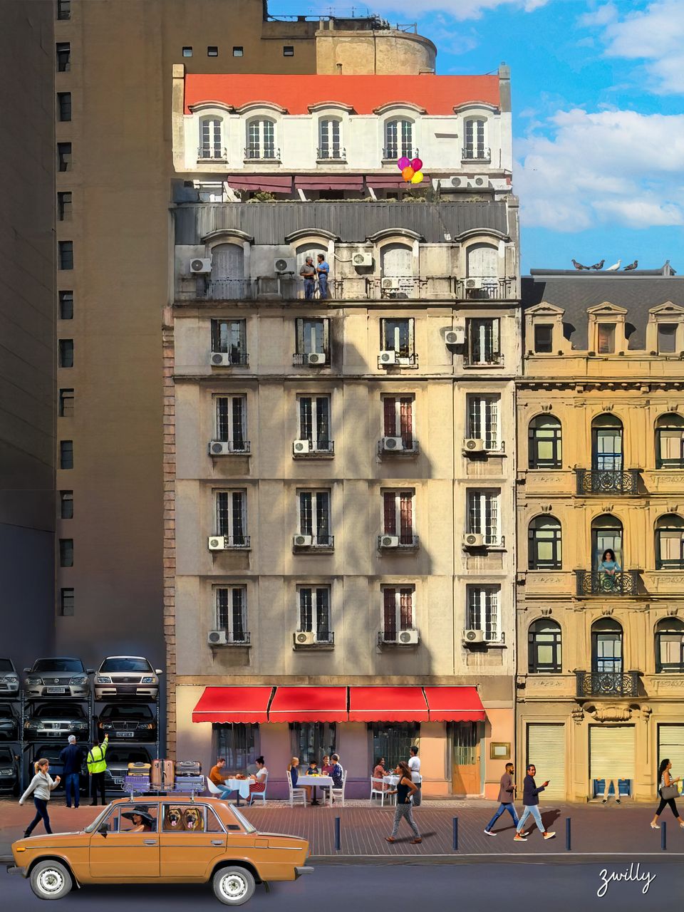 Avenida Woof Woof - custom framed artwork