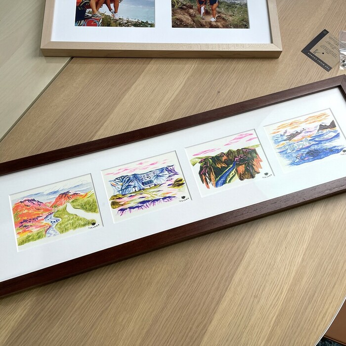 Framed up some postcards inside a custom collage!