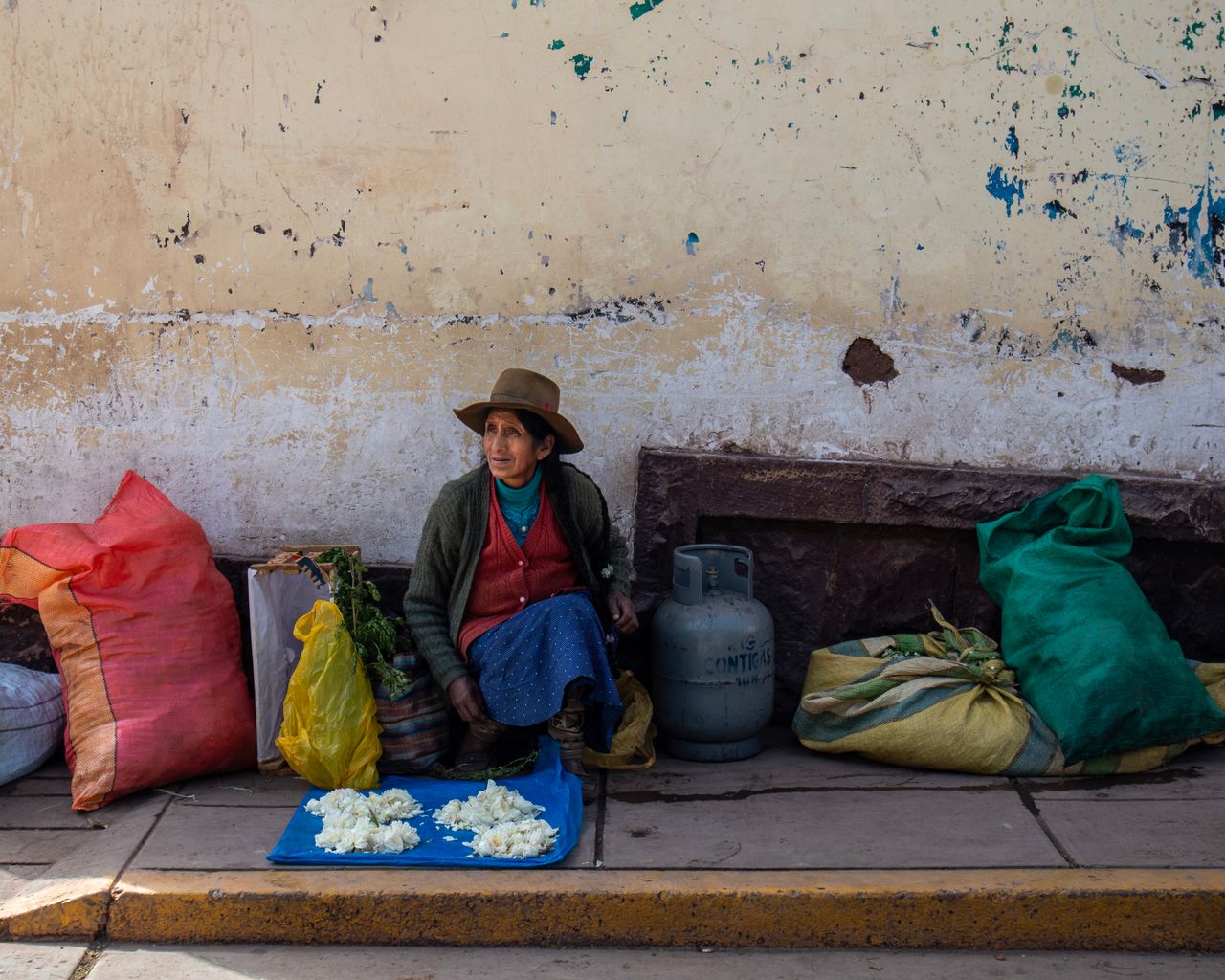 Street Vendor - custom framed artwork