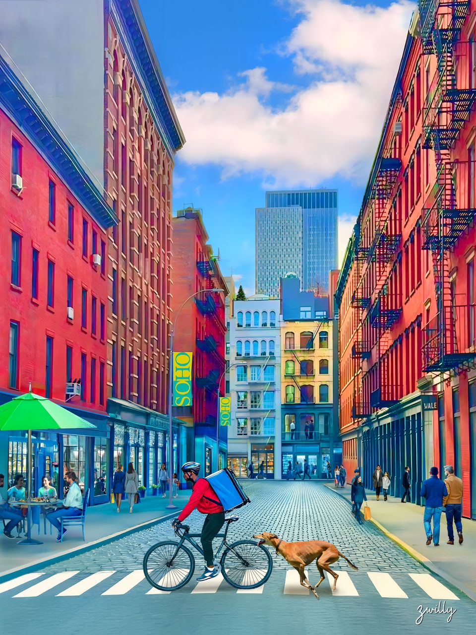 Oh so Soho - custom framed artwork