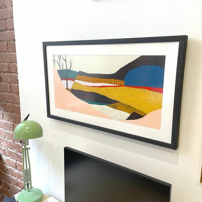 @artbyamandawebster: Art in the wild! I just got this photo of my print displayed in the @levelframes office! Love seeing my work in the wild :)