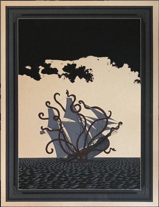 Dark Days - custom framed artwork