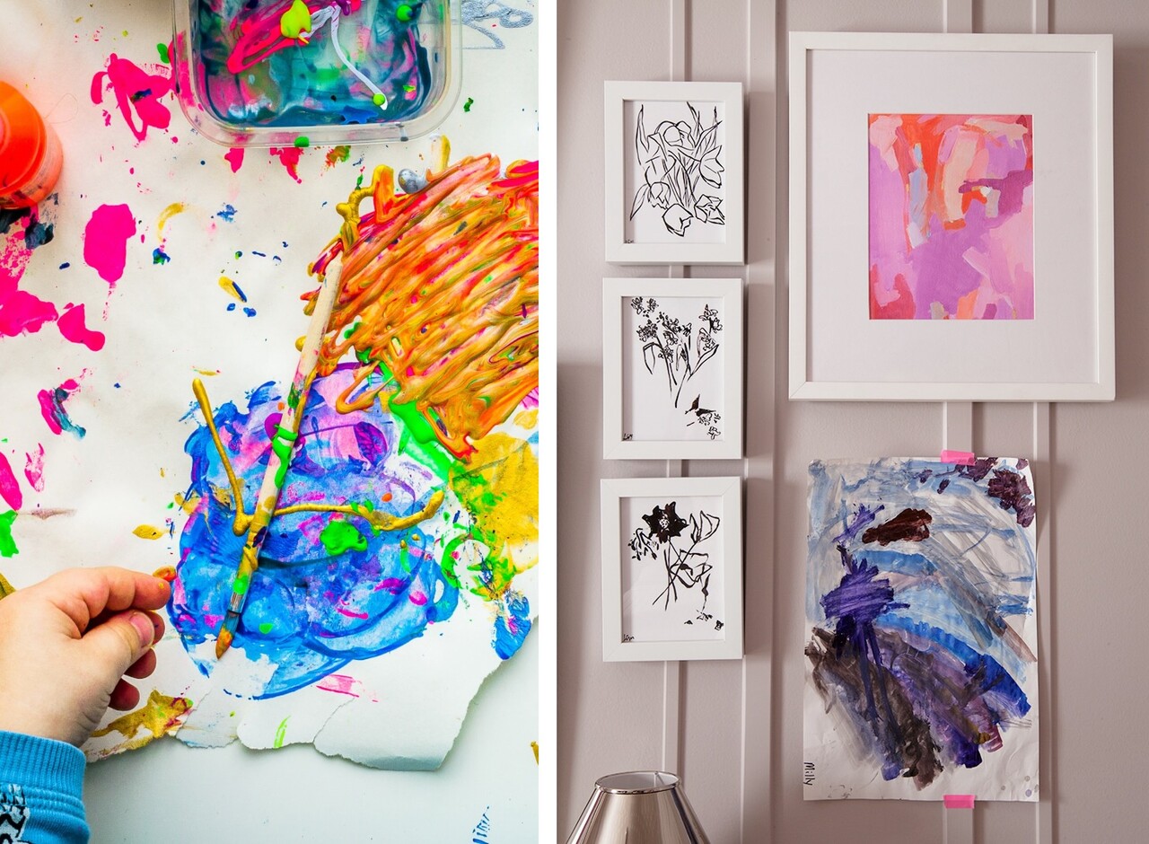 framing kids artwork