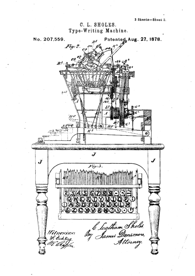 Qwerty Keyboard - custom framed artwork