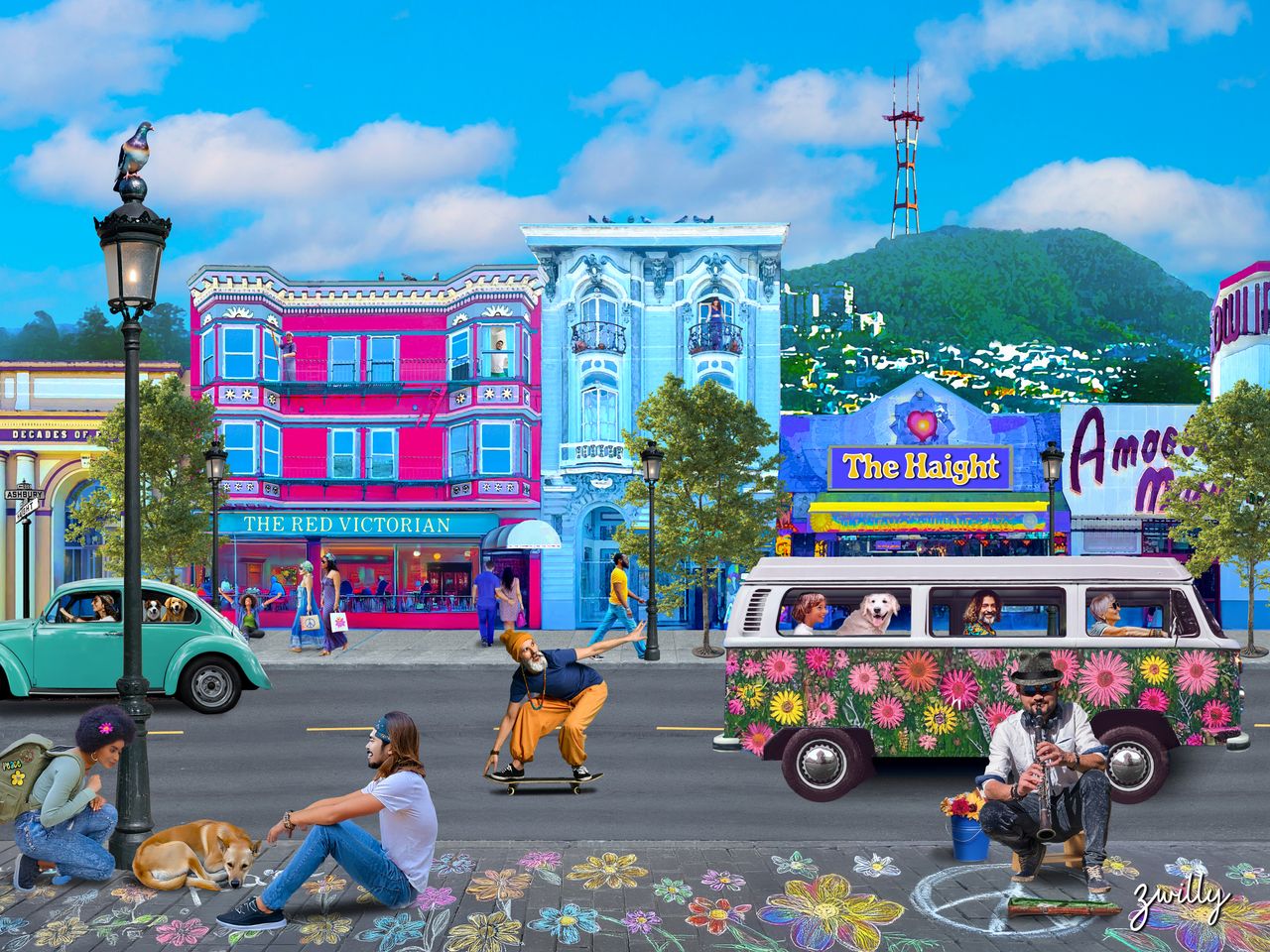 The Haight - custom framed artwork