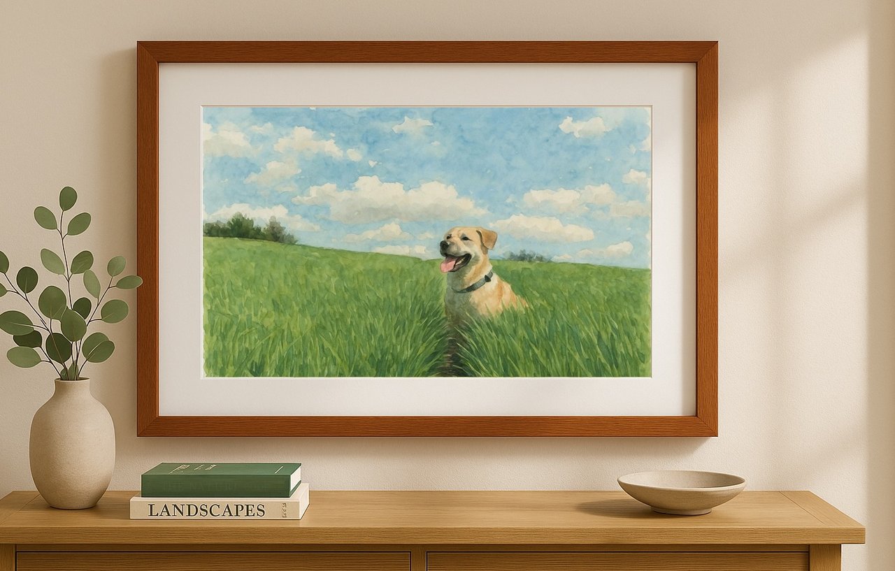 watercolor pet portrait 