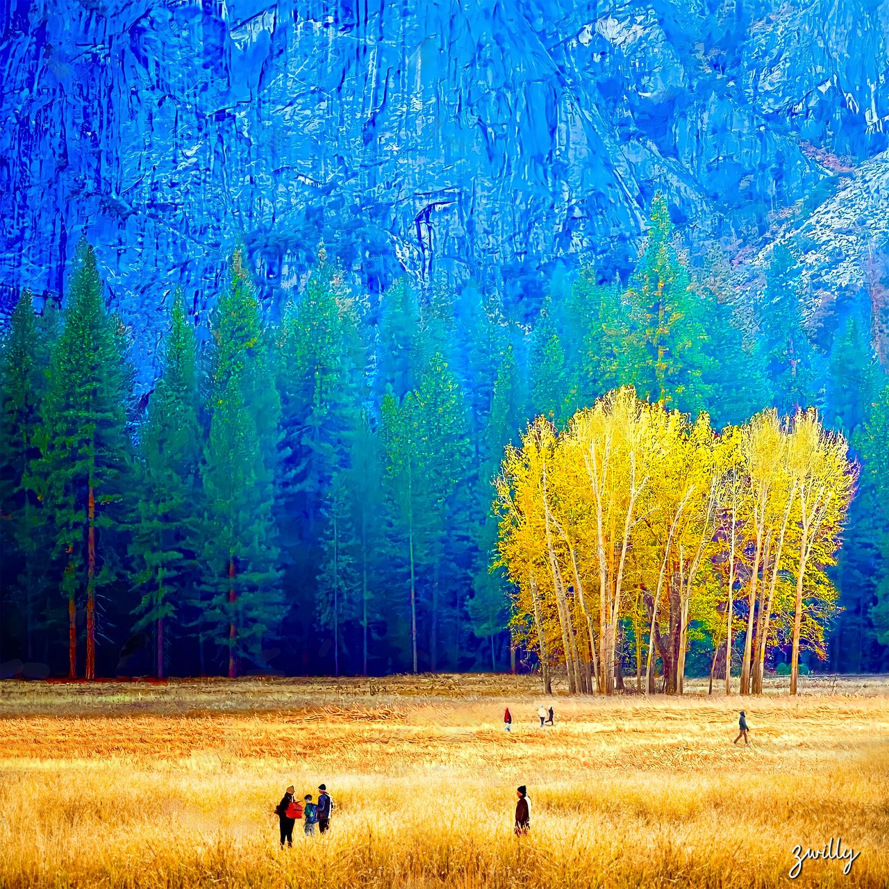 Yosemite Meadow - custom framed artwork