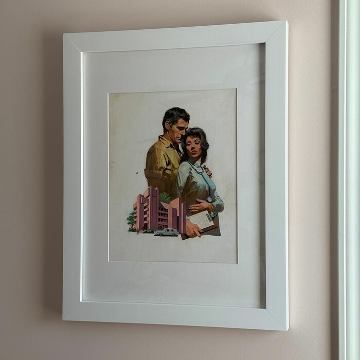 Original cover art that my father gave my daughter—he worked in publishing in the 70s and has a lovely collection of hand painted covers from all kinds of books/comics. We love the way this turned out!