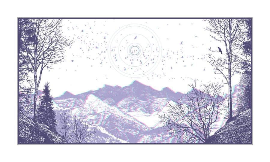 As the Crow Flies - custom framed artwork