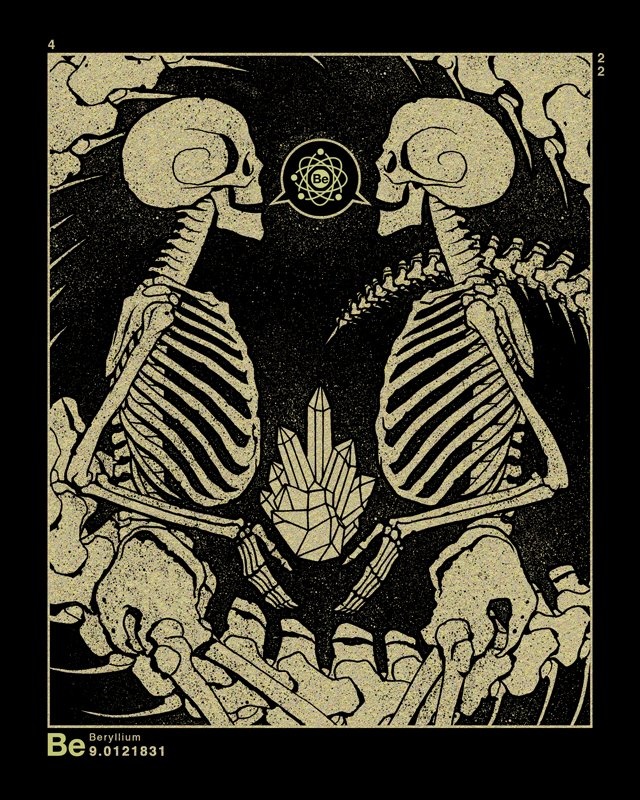 Beryllium - custom framed artwork