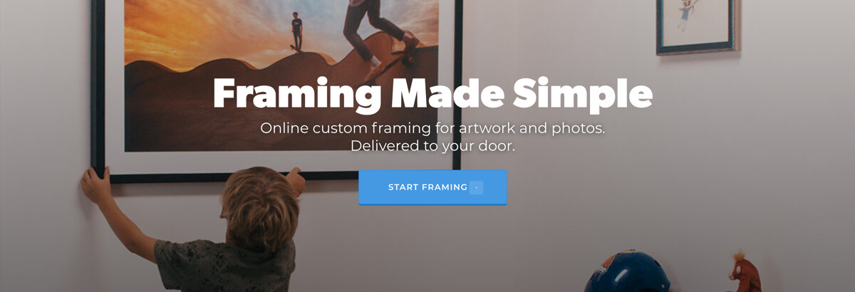 online custom framing - Level Frames homepage