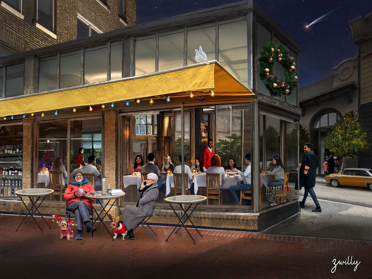 HAPPY Holidays - custom framed artwork